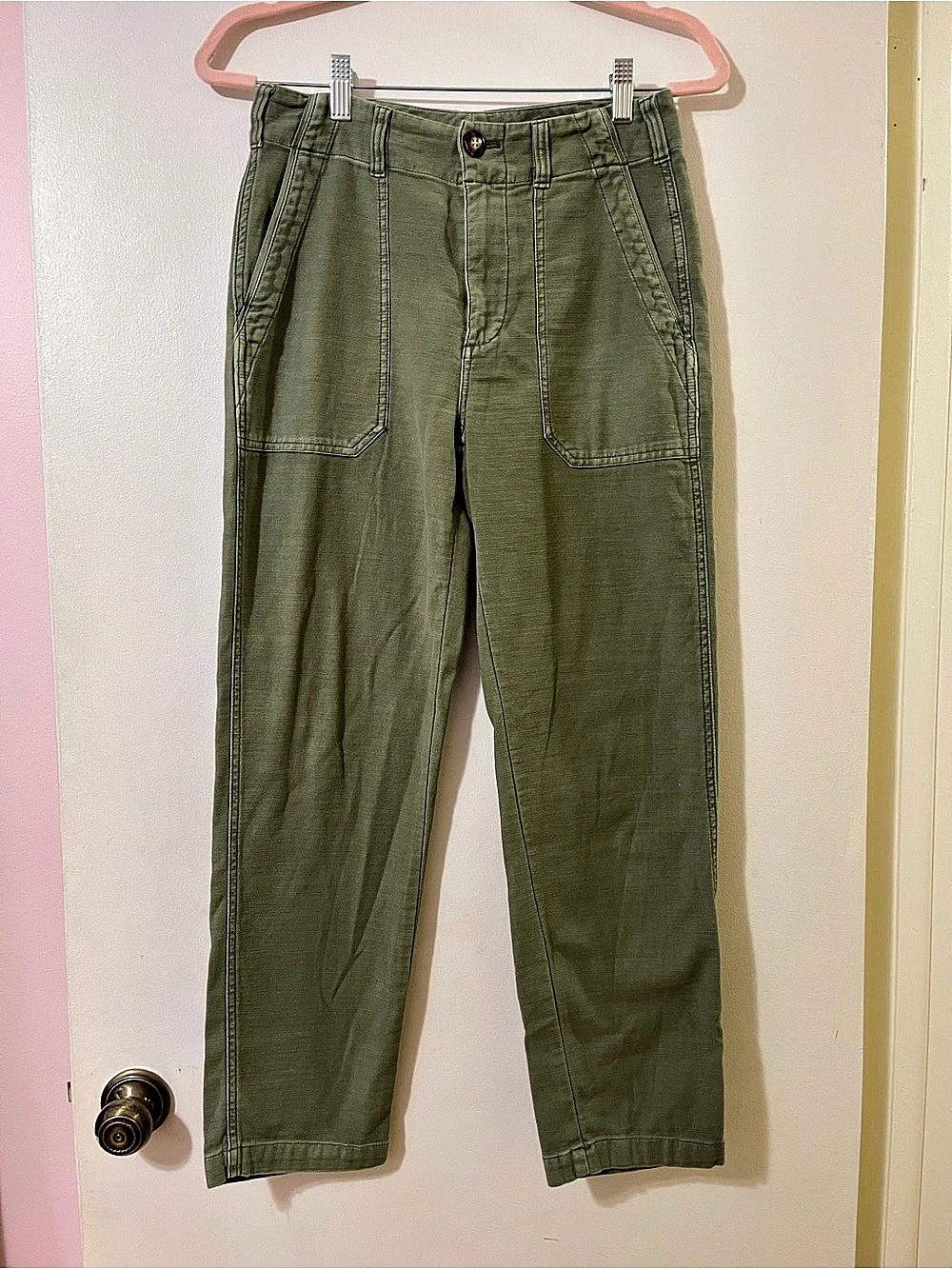 Lucky Brand Straight Leg Utility Pants in Green Waist 26 Like New